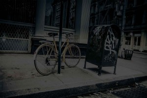 bike and graffiti mailbox